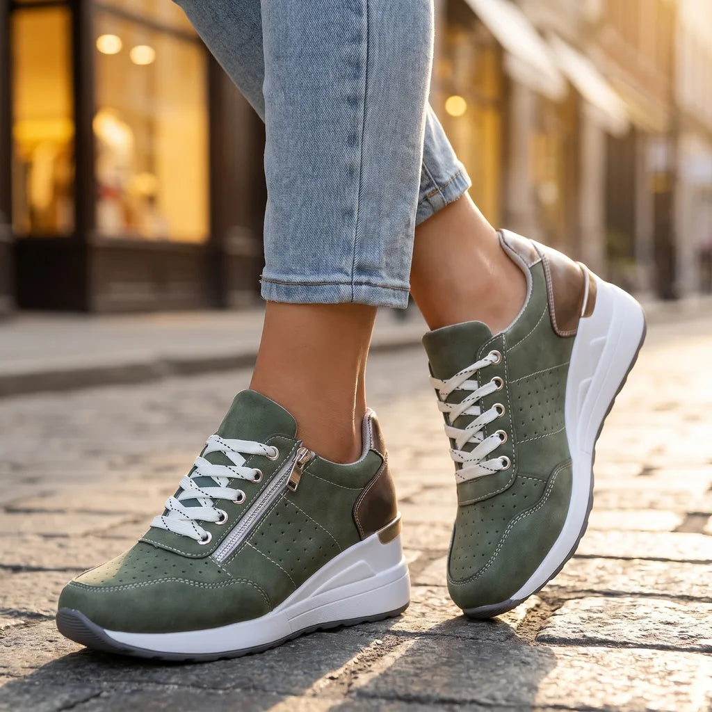 Women's Green Byron Platform Lace Ups