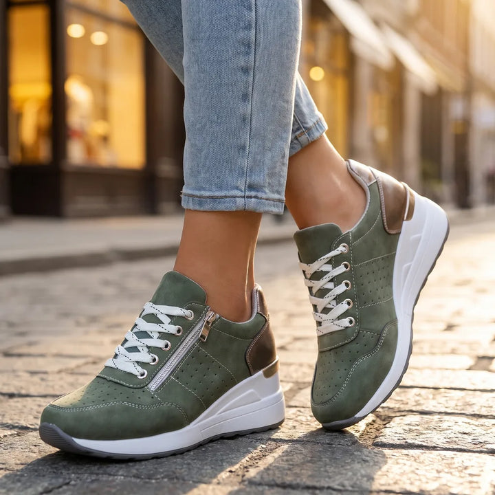Women's Green Byron Platform Lace Ups