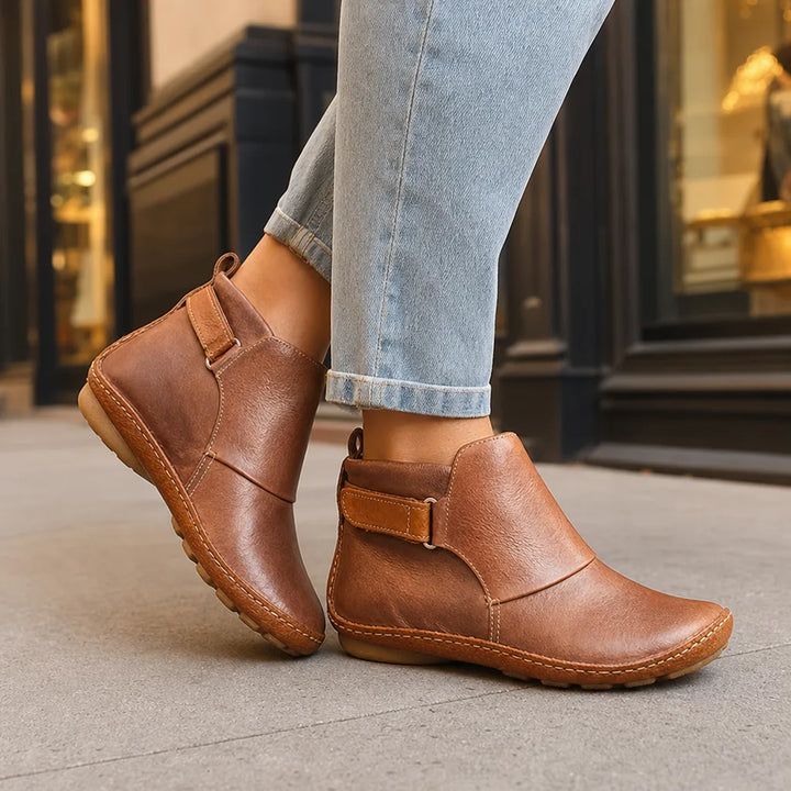 Men's Brown Cleo Strap Ankle Boots
