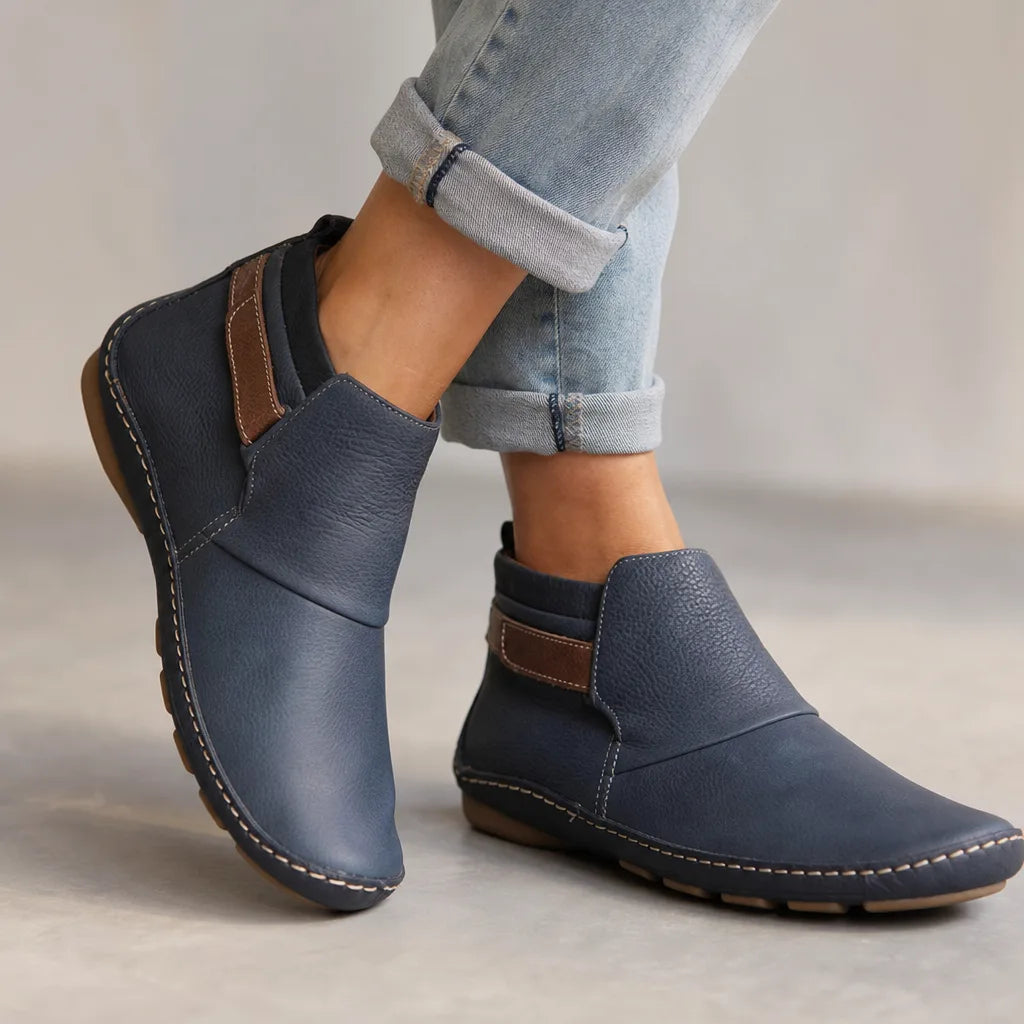 Cleo | Women's Fall Orthopedic Ankle Boots - Color:Gray;Size:38