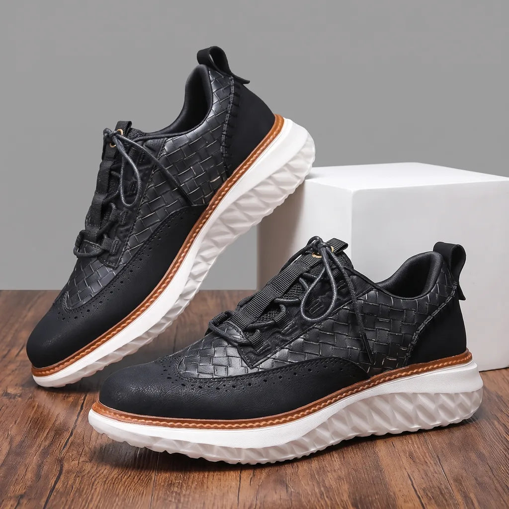 Cleveland Woven Orthopedic Sneakers - Color:Black;Size:40