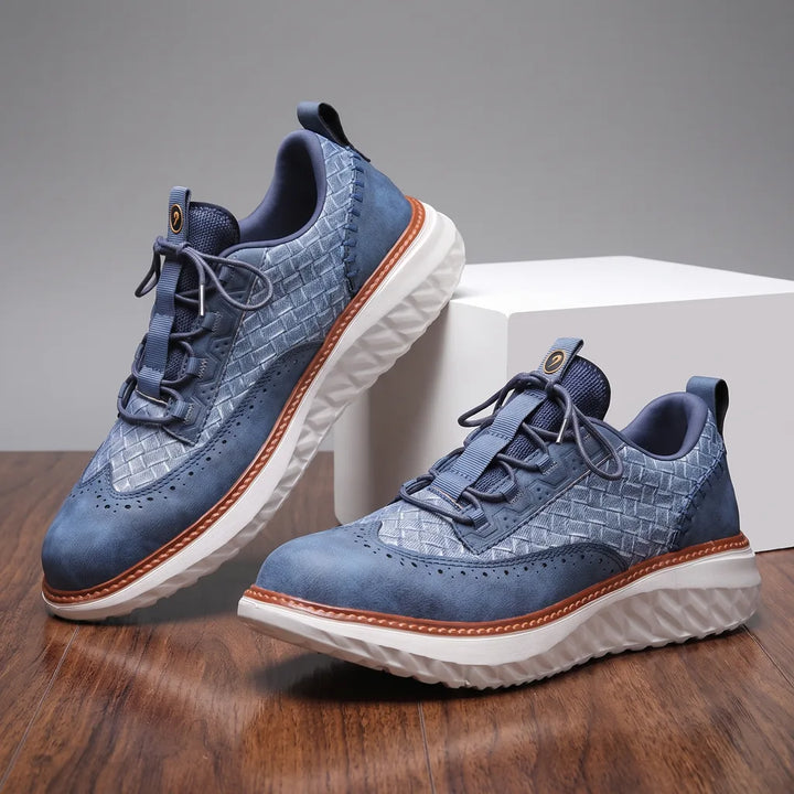 Cleveland Woven Orthopedic Sneakers - Color:Blue;Size:40