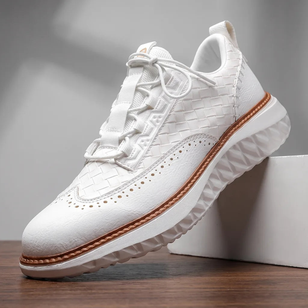 Men's White Greenwood Breathable Sneakers