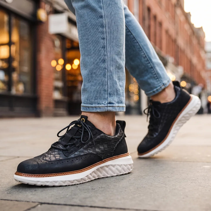 Men's Black Greenwood Breathable Sneakers