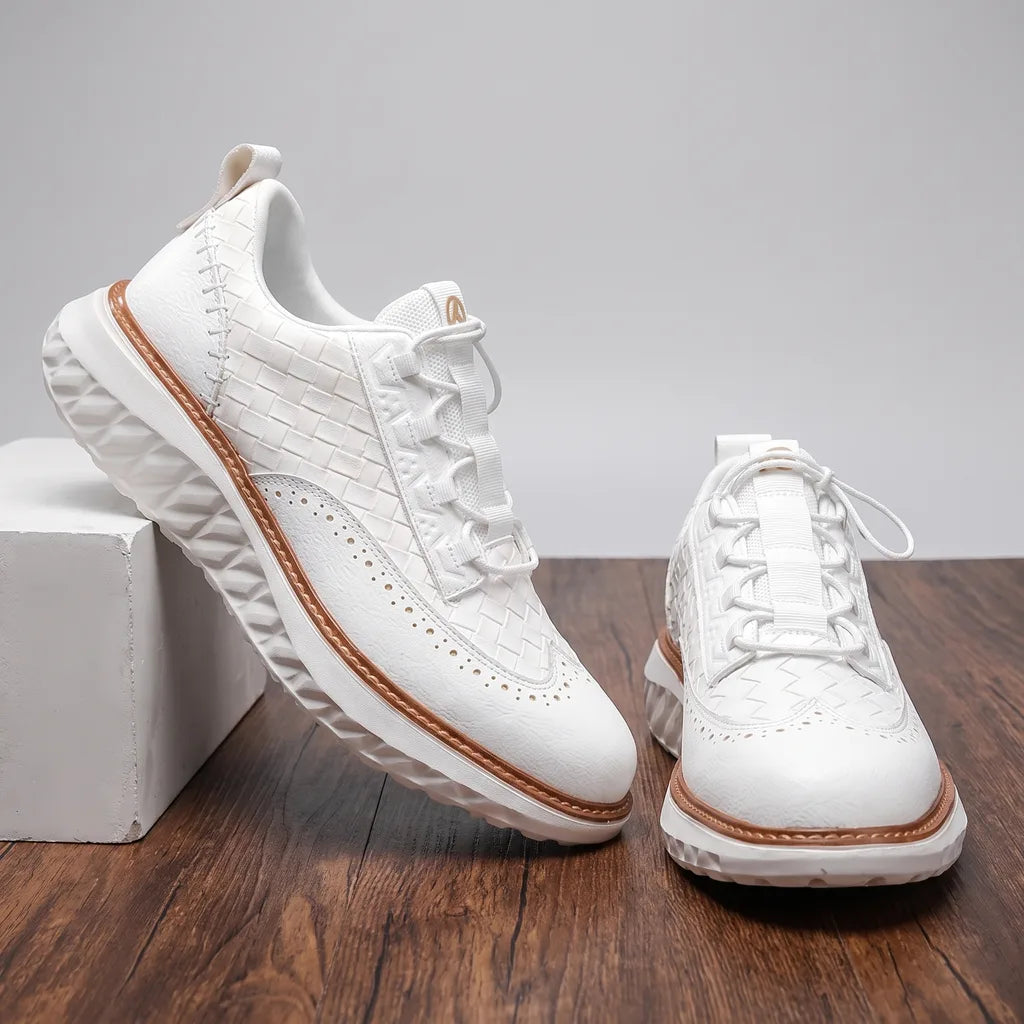 Cleveland Woven Orthopedic Sneakers - Color:White;Size:40