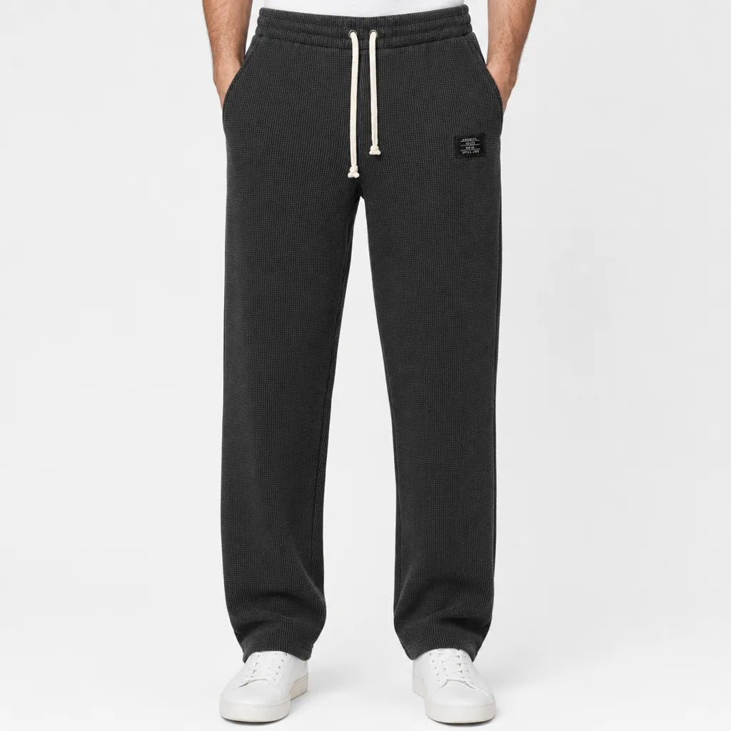 Clifford Waffle Wide-Leg Pants - Color:Black;Size:XS