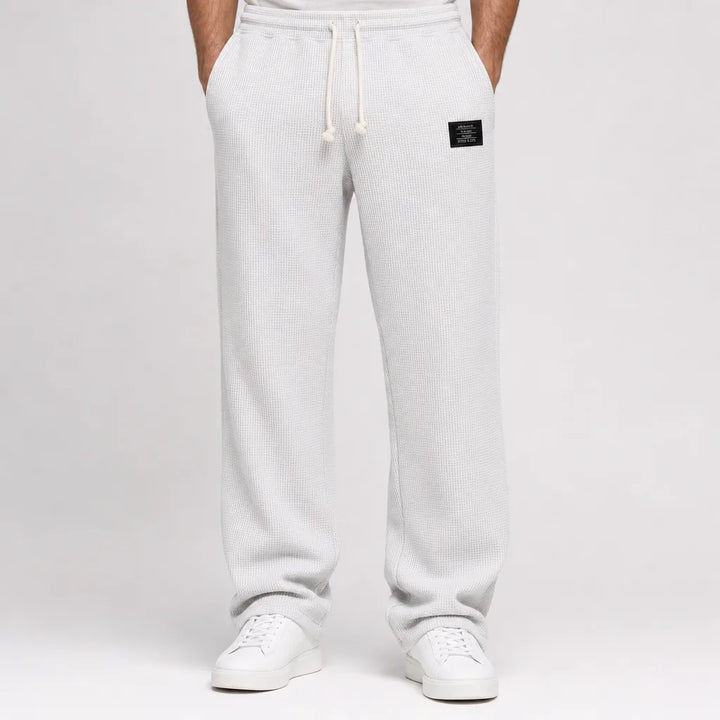 Clifford Waffle Wide-Leg Pants - Color:White;Size:XS