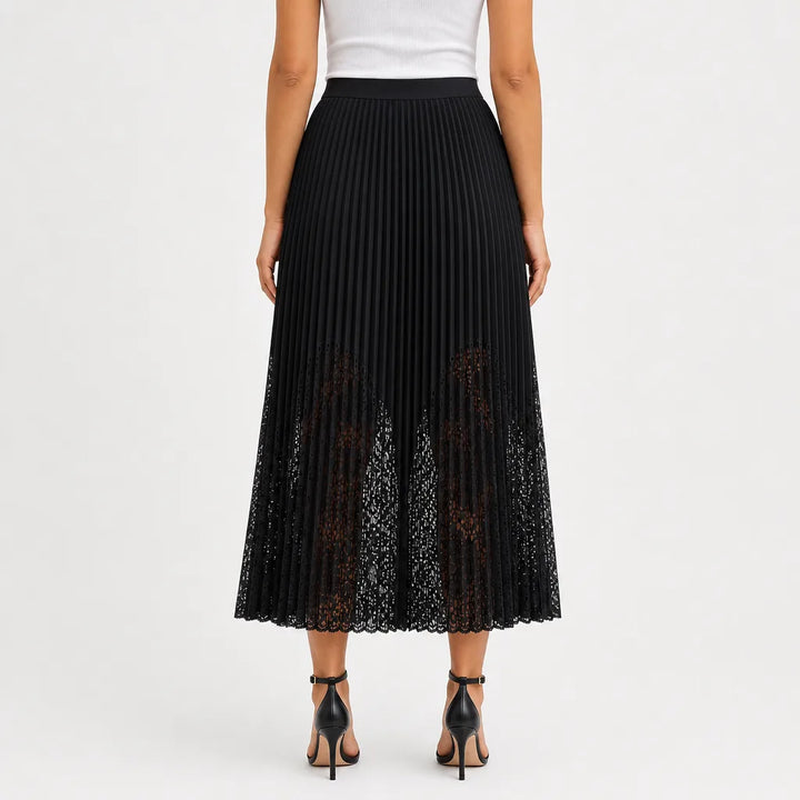 Women's Black Clive Black Lace Midi Skirt