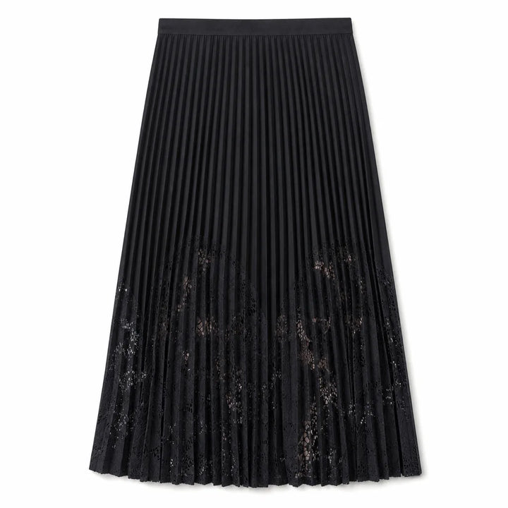 Clive Black Lace Midi Skirt - Color:Black;Size:S