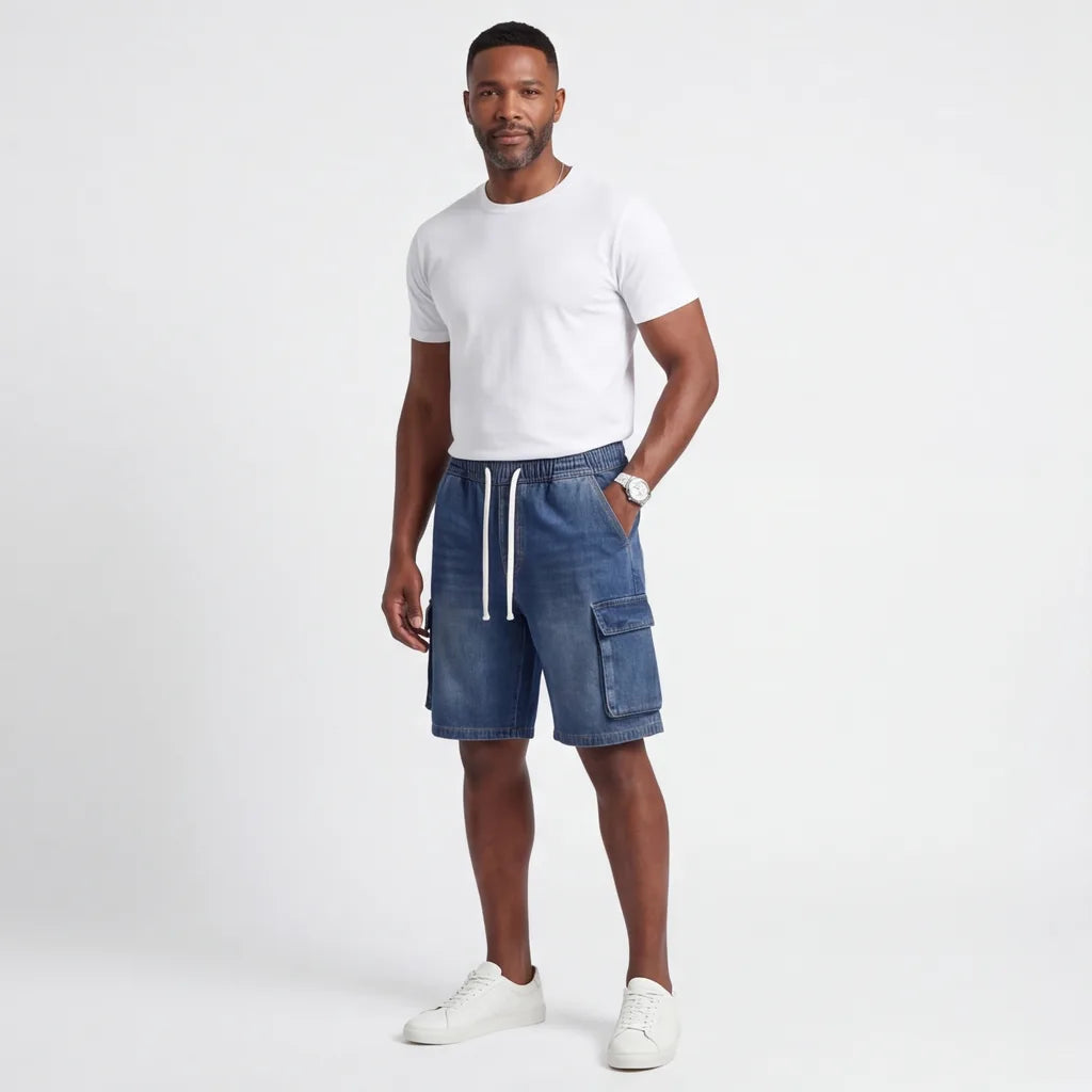 Dark Blue Clyde Denim Shorts 2