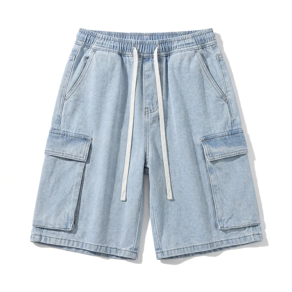 Clyde Denim Shorts - Color:Light Blue;Size:XS