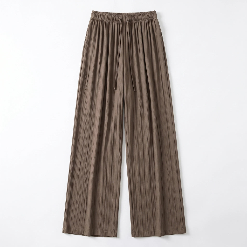 Amina Pleated Trousers - Color:Coffee;Size:S