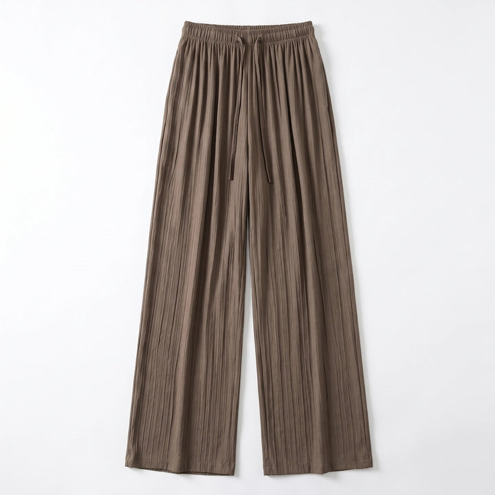 Amina Pleated Trousers - Color:Coffee;Size:S