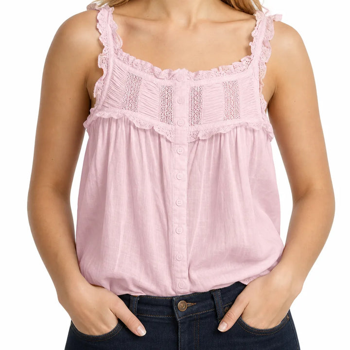 Colette | Boho Clothing Shirt - Color:Pink;Size:XS