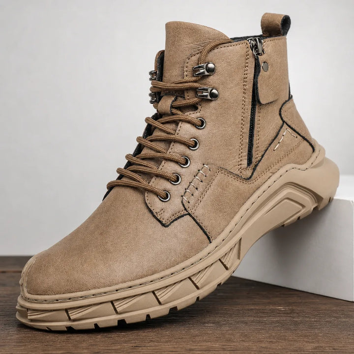 Men's Beige Steele Chunky Work Boots
