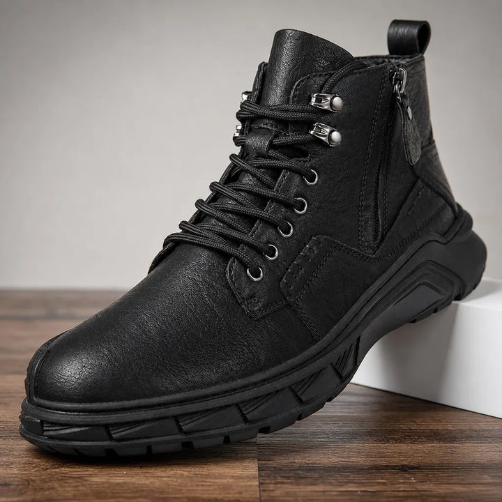 Men's Black Steele Chunky Work Boots