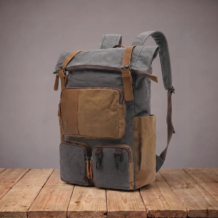 Men's Gray Knowles Canvas Backpack