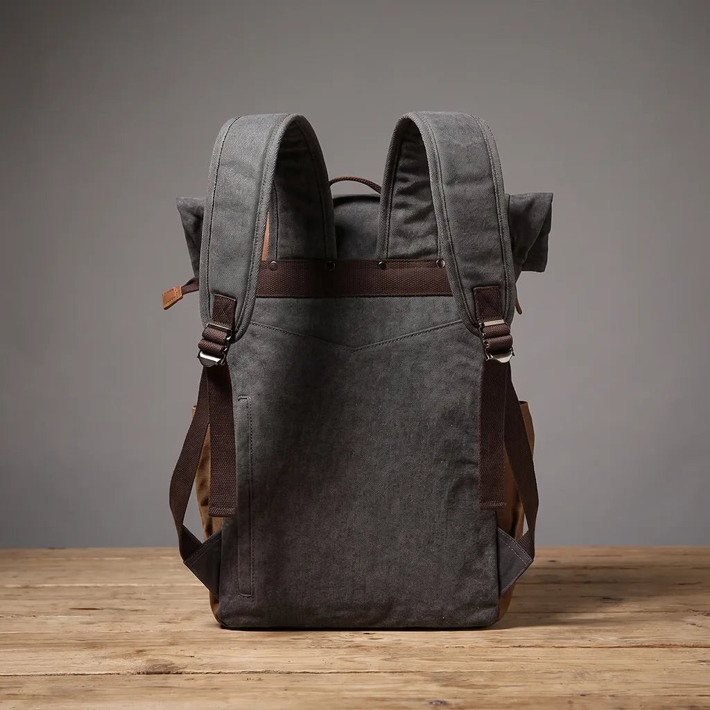 Men's Gray Knowles Canvas Backpack