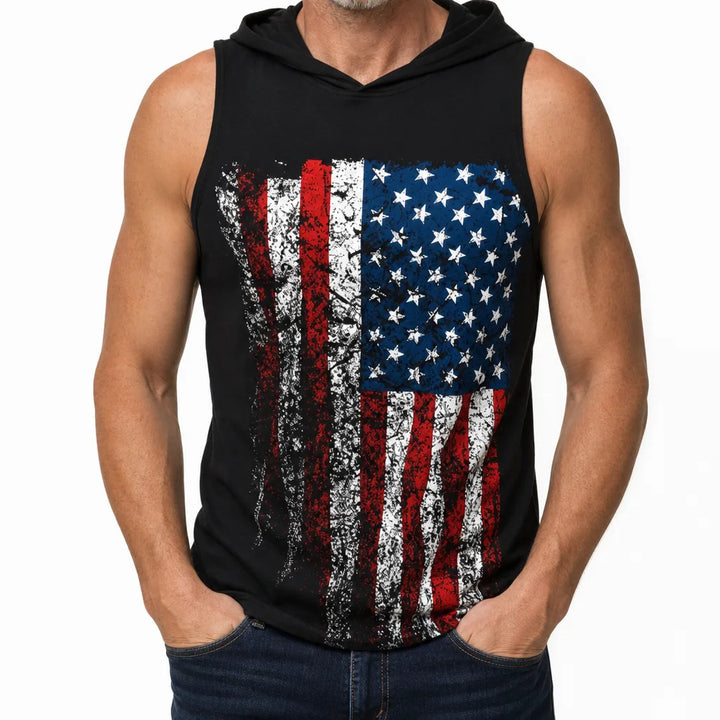 Colton Hooded Tank - Color:Black;Size:XS