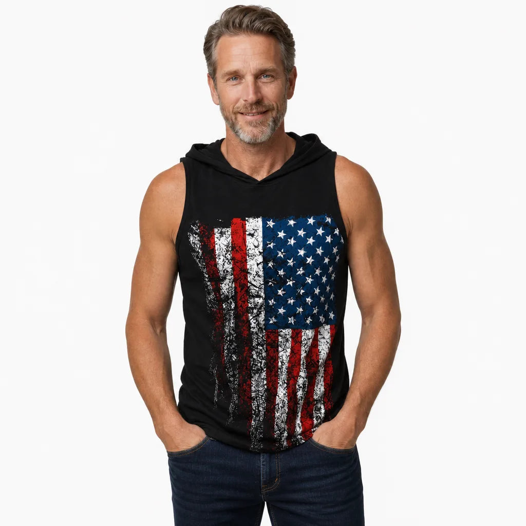 Men's Black Ezekiel Printed Tank