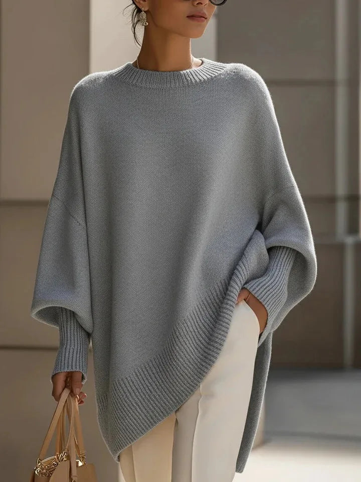 Connie | Women's Oversized Batwing Sweater - Color:Gray;Size:XXS
