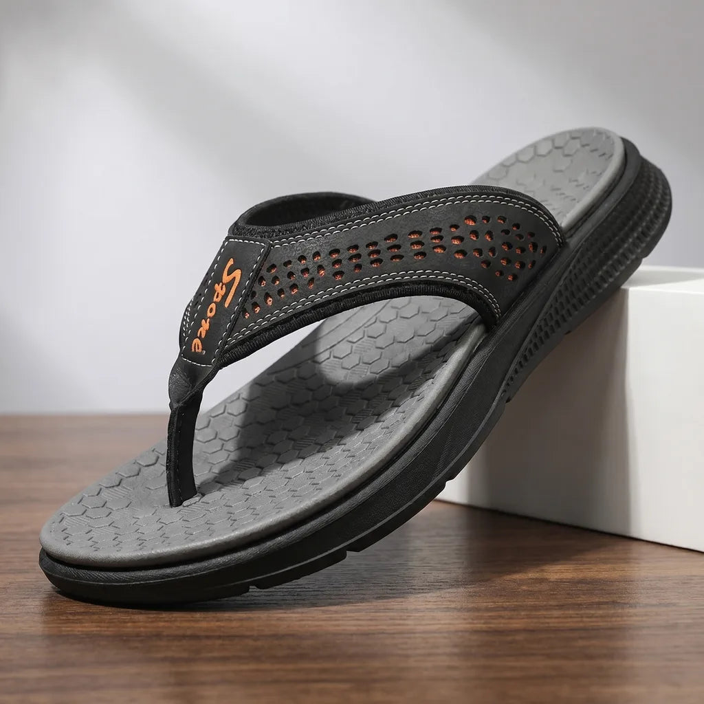 Men's 23368 Black Kerr Platform Flip Flops