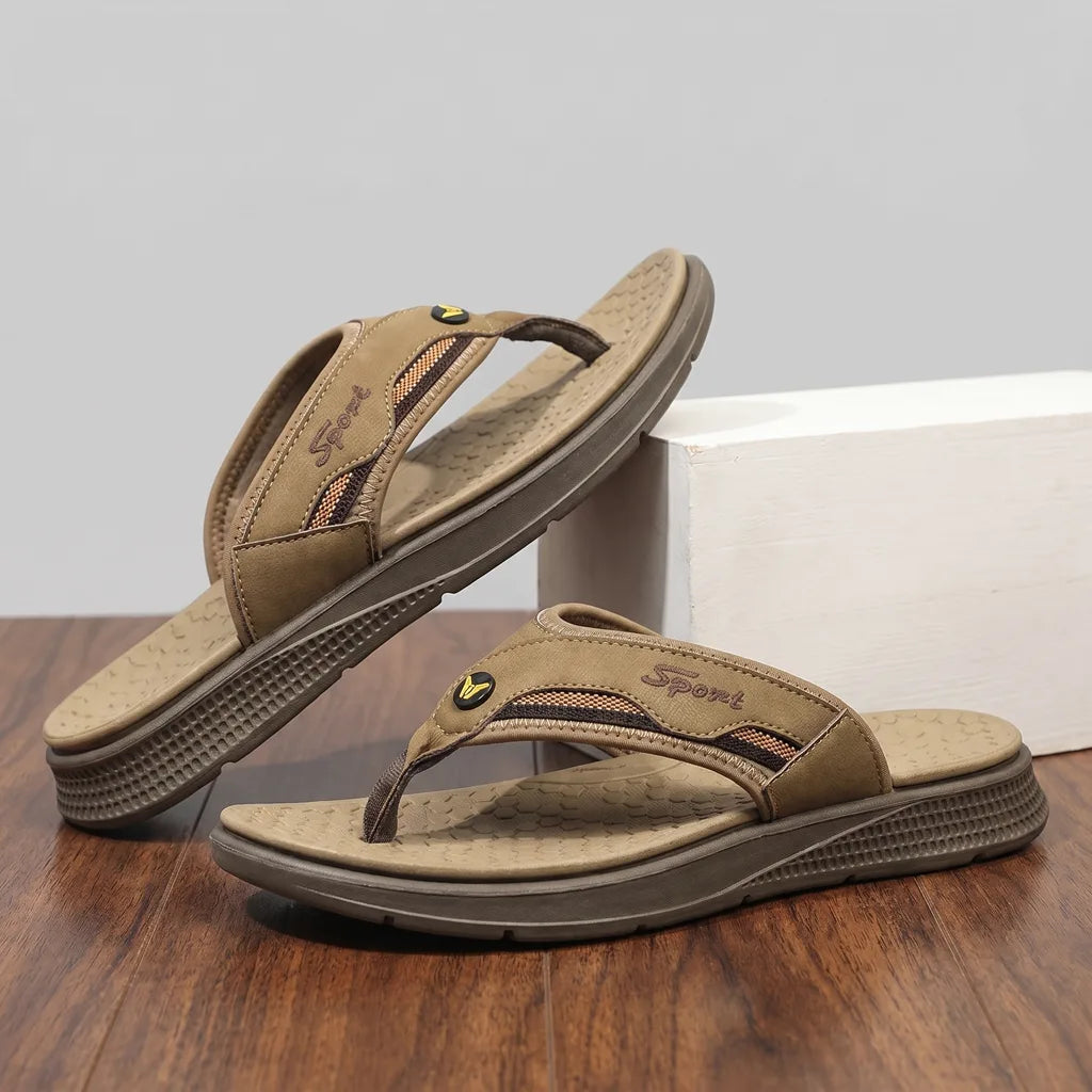 Connor Platform Flip Flops - Color:Khaki/1 stud;Size:38