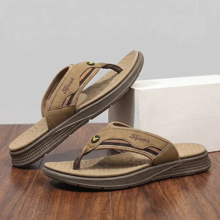 Connor Platform Flip Flops - Color:Khaki/1 stud;Size:38