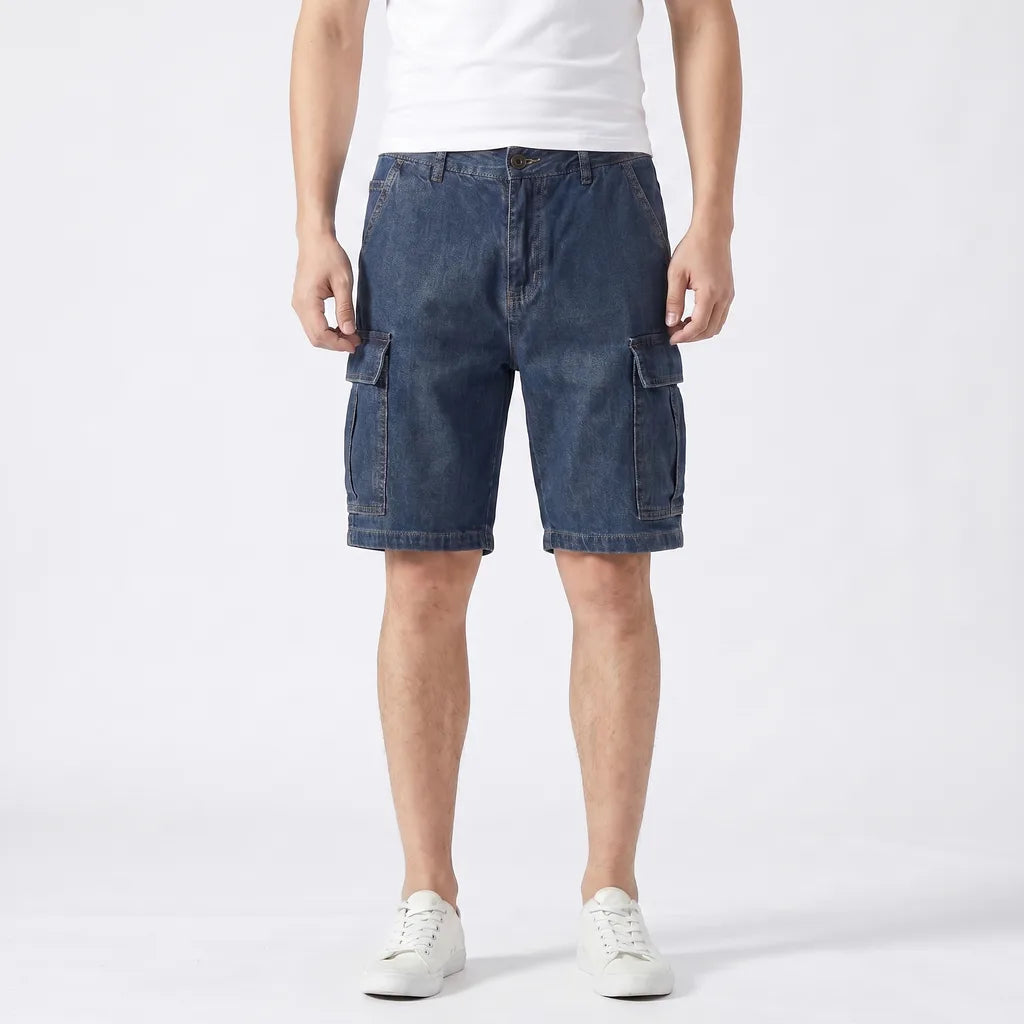 Blue Conway Multi-Pocket Denim Shorts 3