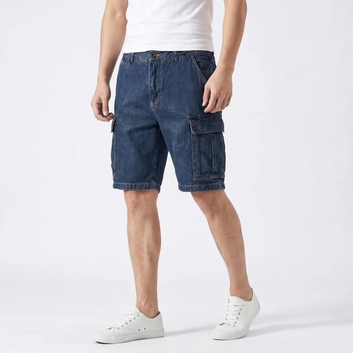 Blue Conway Multi-Pocket Denim Shorts 2