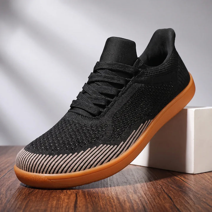 Men's A98 Black Apricot Sloane Breathable Knit Sneakers