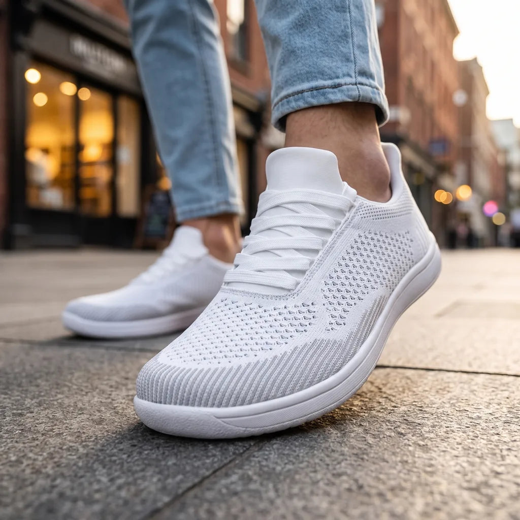 Men's White Sloane Breathable Knit Sneakers