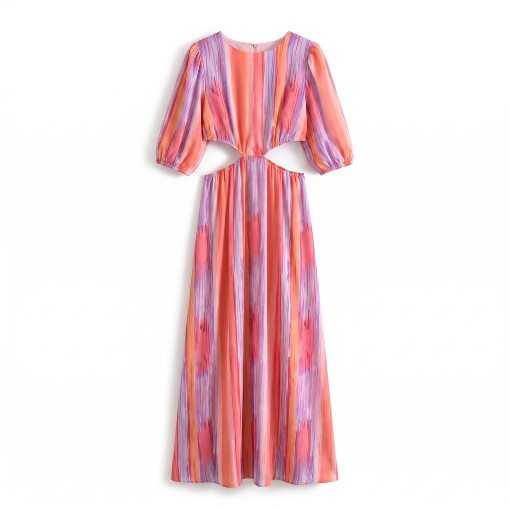 Coral Sienna Tie-Dye Maxi Dress 4