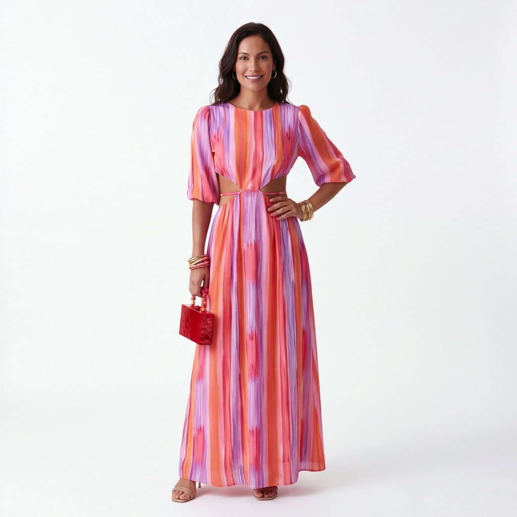 Coral Sienna Tie-Dye Maxi Dress 3