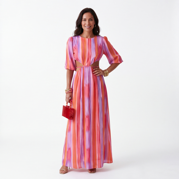 Coral Sienna Tie-Dye Maxi Dress 3