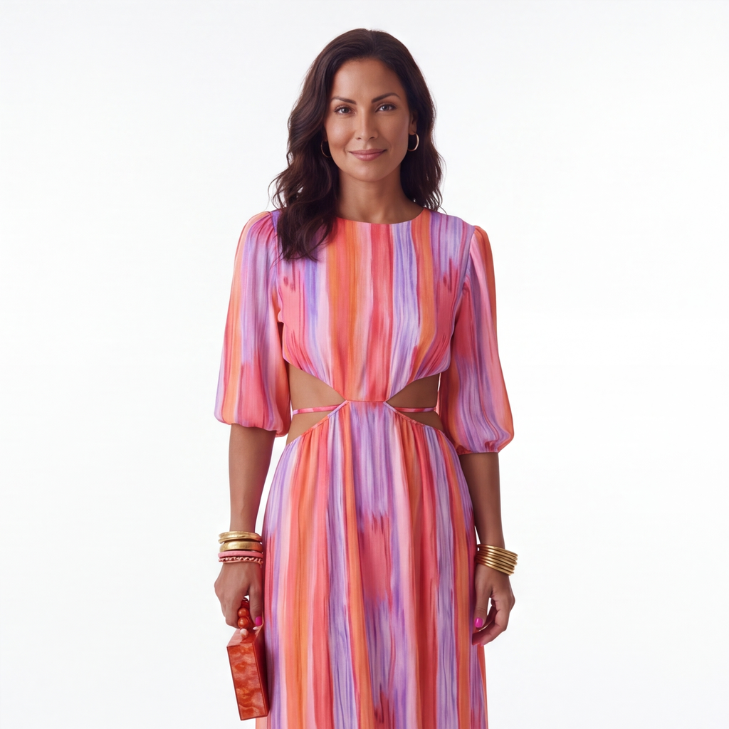 Coral Sienna Tie-Dye Maxi Dress 1