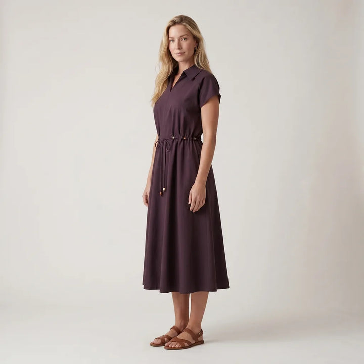 Brown Cole Short-Sleeve Midi Dress 3