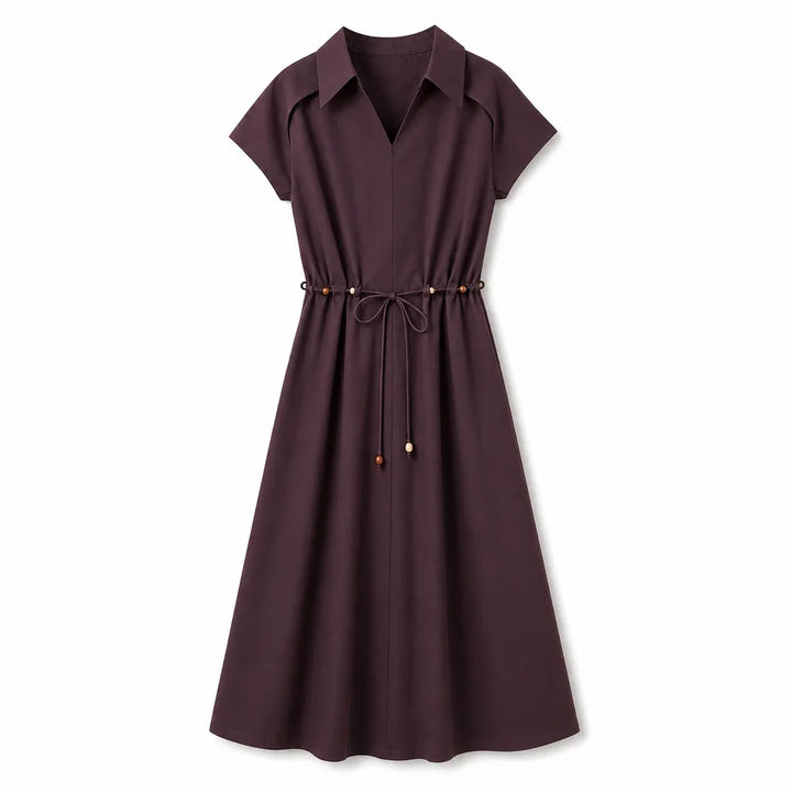 Corinna Summer Dress - Color:Brown;Size:S