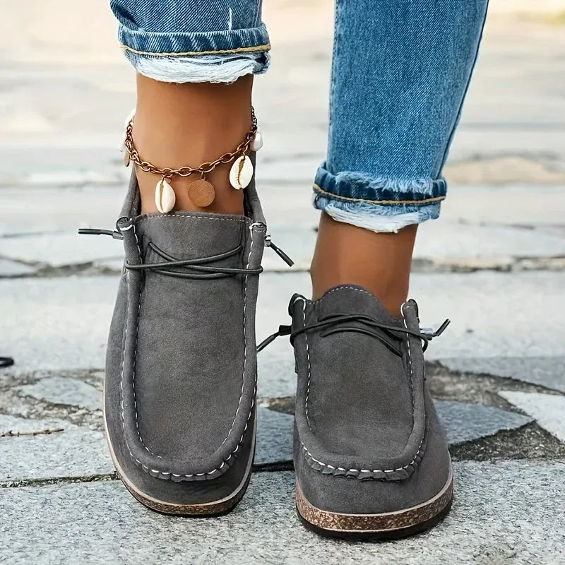 Corinne | Women's Orthopedic Derby Loafers - Color:Gray;Size:36