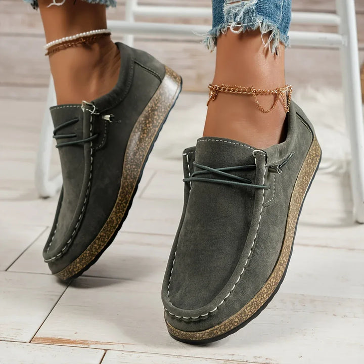 Women's Orthopedic Derby Loafers Green.webp