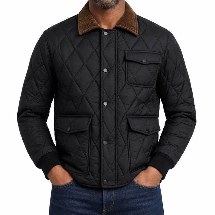 Cornell | Men's Quilted Jacket - Color:Black;Size:XS