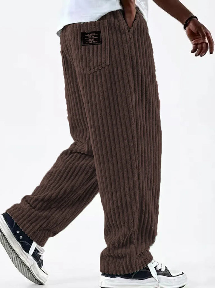 Cortland | Men's Corduroy Premium Sweatpants - Color:Brown;Size:XS