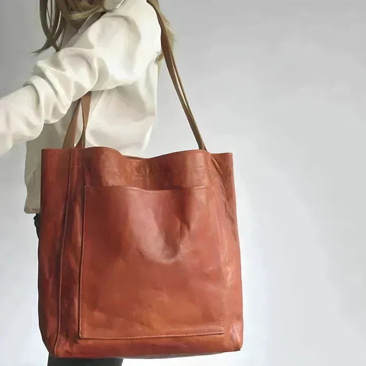 Cory | Women's classic Spacious Tote Bag  - Color:Brown