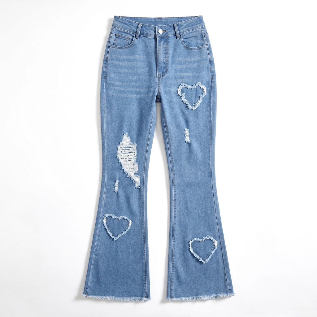 Courtney Flare Jeans - Color:Light Blue;Size:XS