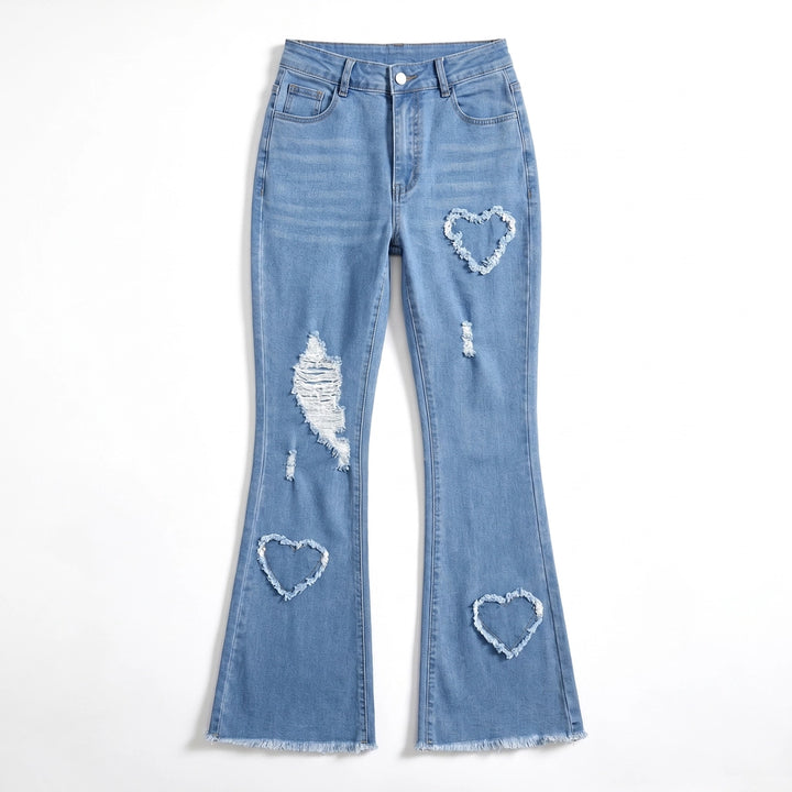 Courtney Flare Jeans - Color:Light Blue;Size:XS