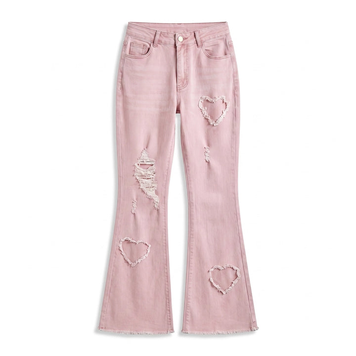 Courtney Flare Jeans - Color:Pink;Size:S