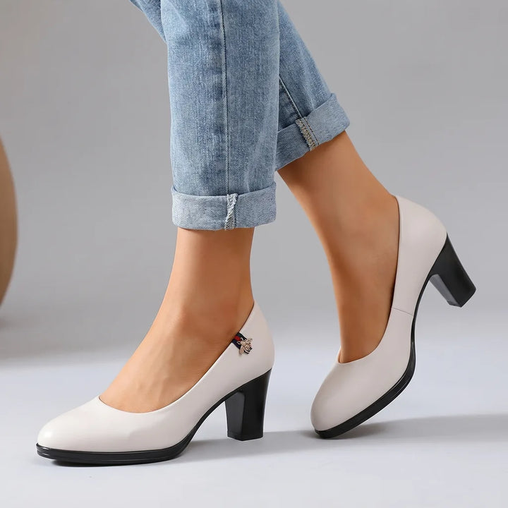 Courtney Work Pumps - Color:Beige;Size:35