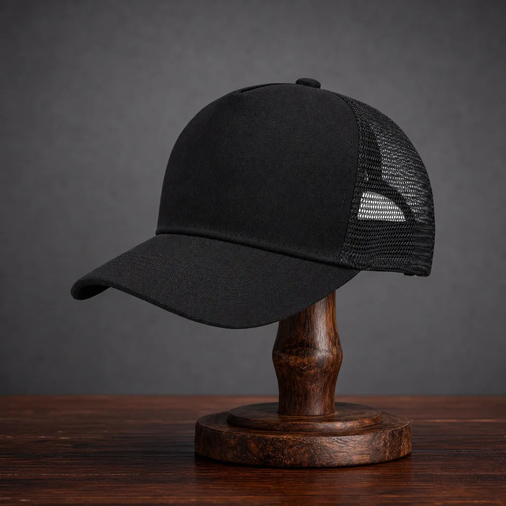 Cranston Mesh Trucker Cap - Color:Black