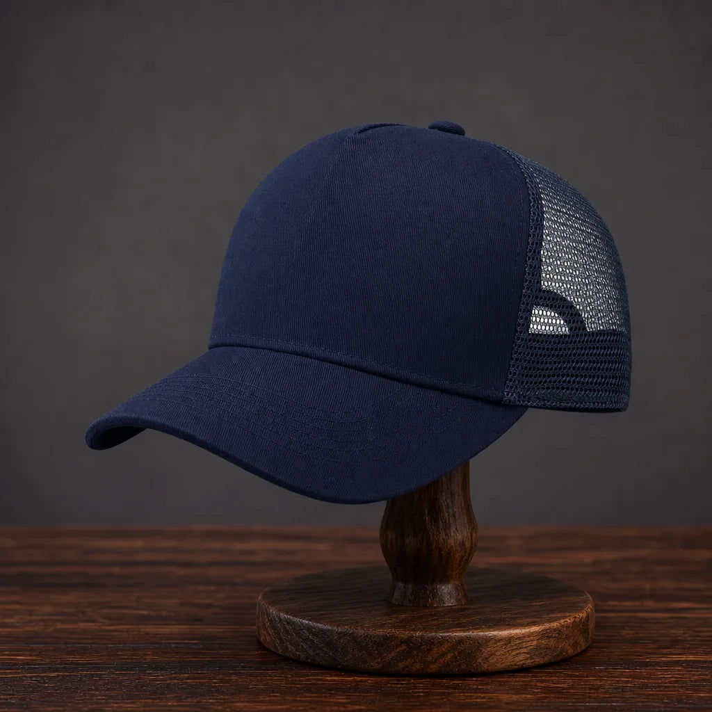 Cranston Mesh Trucker Cap - Color:Blue
