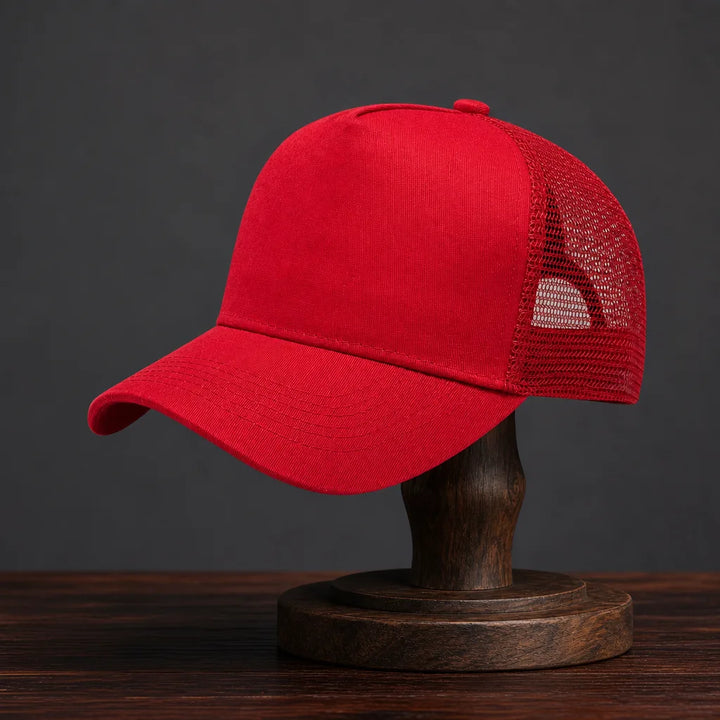 Cranston Mesh Trucker Cap - Color:Red